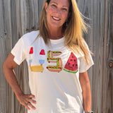 USA icon tee, patriotic shirt, Queen of Sparkles, women fashion, white t-shirt, American apparel at ooh la la! in Grapevine TX 76051