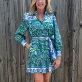 Buttons Flounced Dress