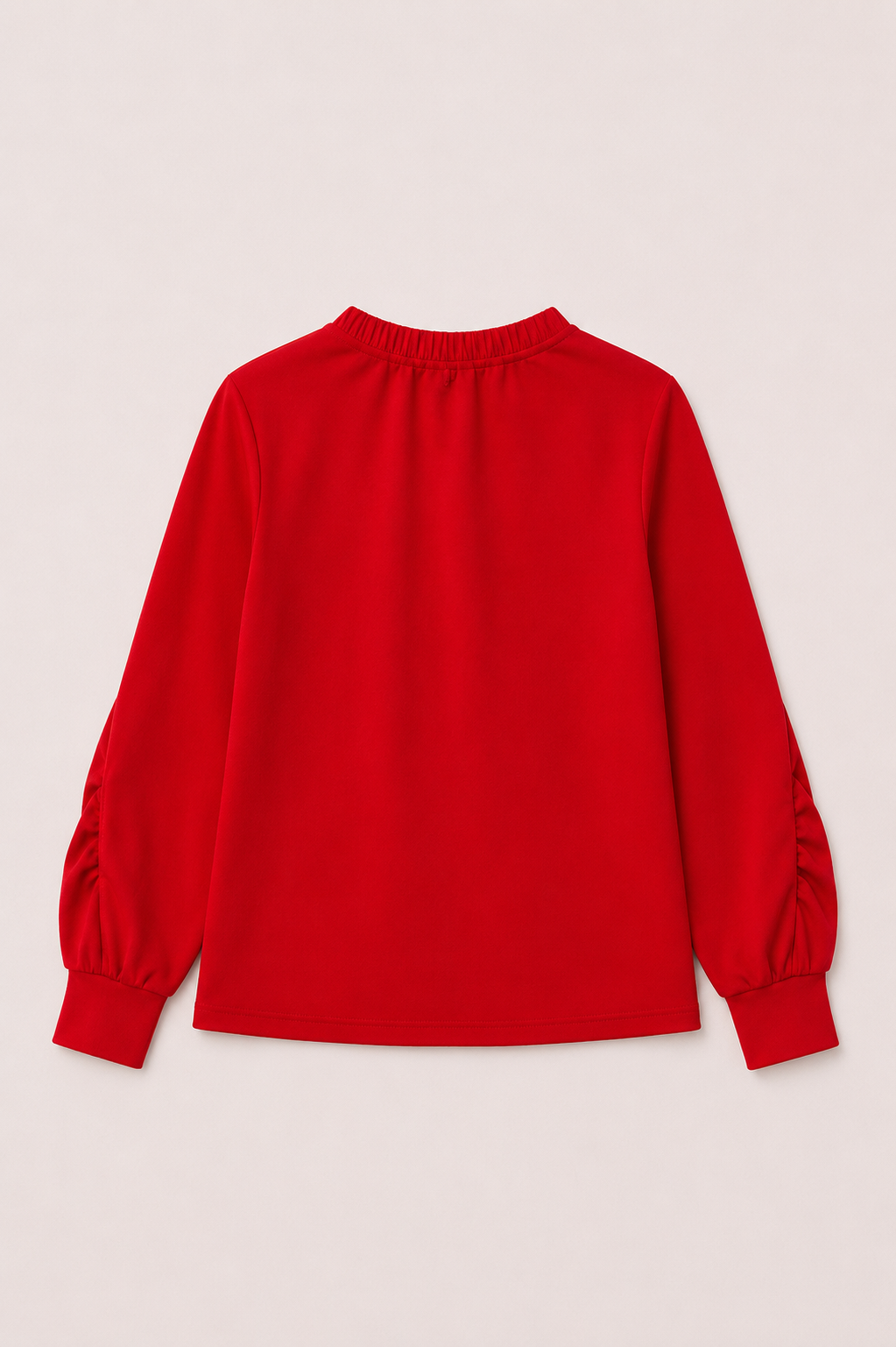Joh Karl Knit Bow-Tie Shoulder Top in Red at ooh la la! in Grapevine TX 76051