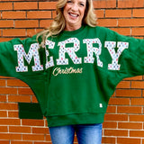 Spruce Christmas Applique Oversized One Size Sweatshirt