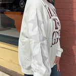 Texas A&M Aggies Star Sleeve Oversized Sweatshirt at Ooh La La! in Grapevine TX 76051