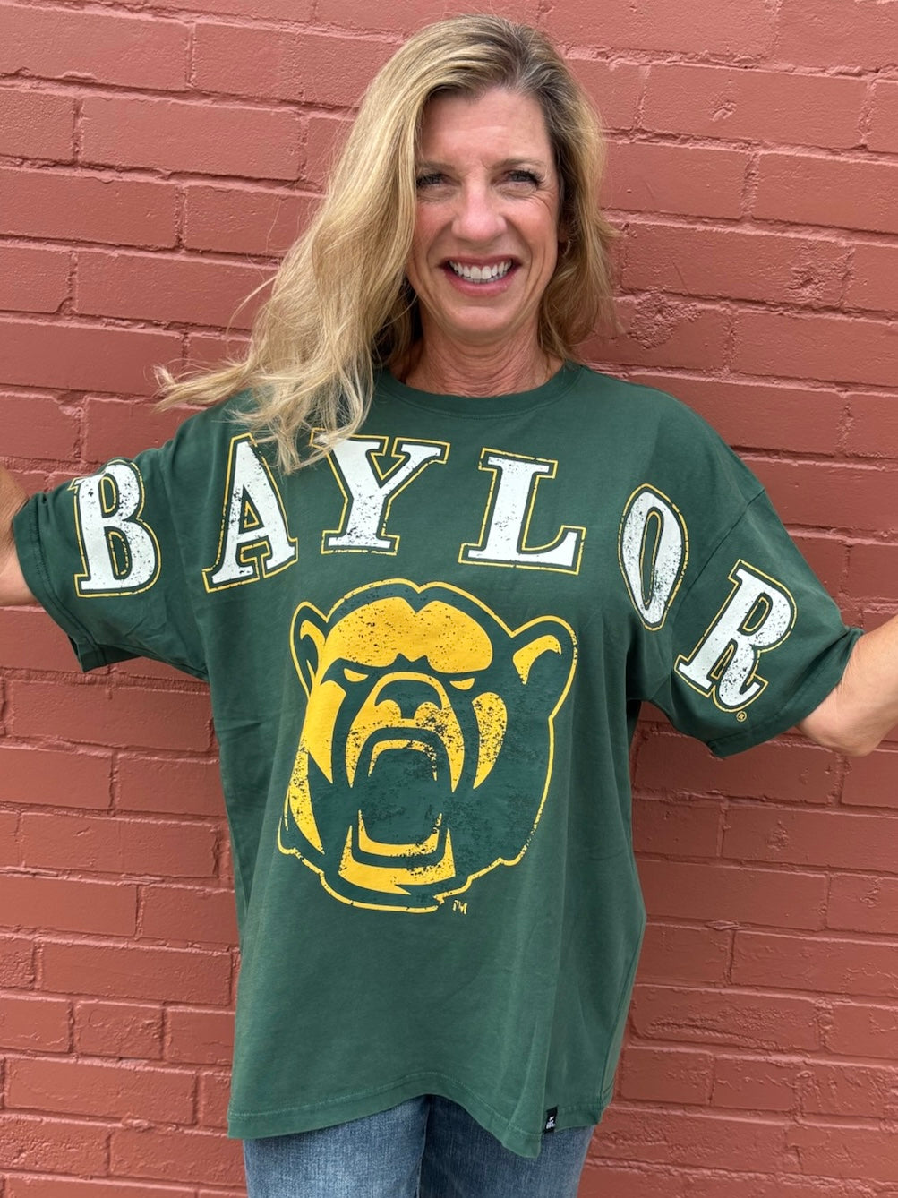 Baylor Southern Split Oversized Tee at ooh la la! in Grapevine TX 76051