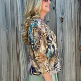 Shimmer Jungle Floral Batwing Sweater at ooh la la! in Grapevine TX 76051