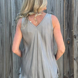 Satin V-Neck Tank Top