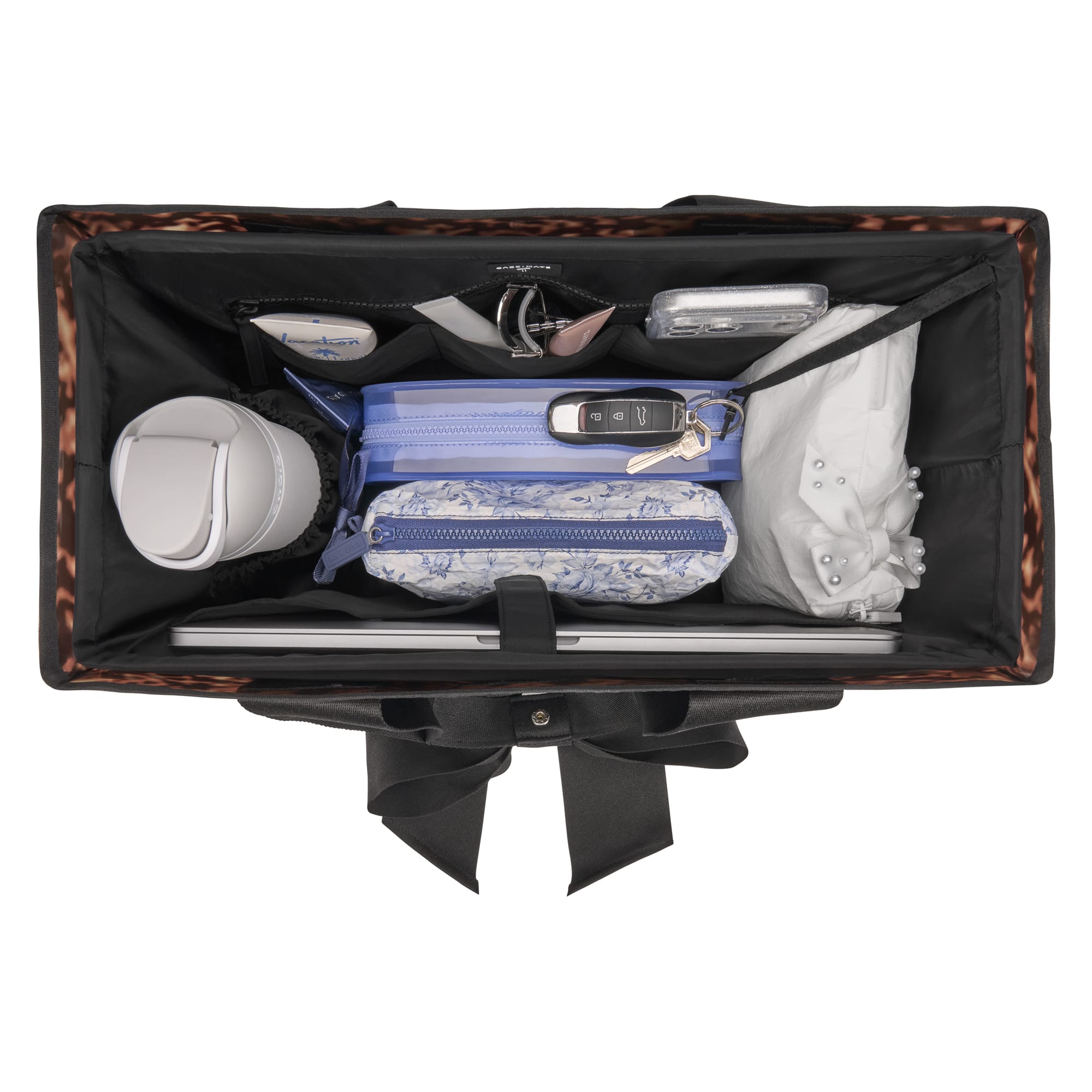 Case-Mate black tote bag organizer insert with multiple compartments and zipper pocket at ooh la la! in Grapevine TX 76051