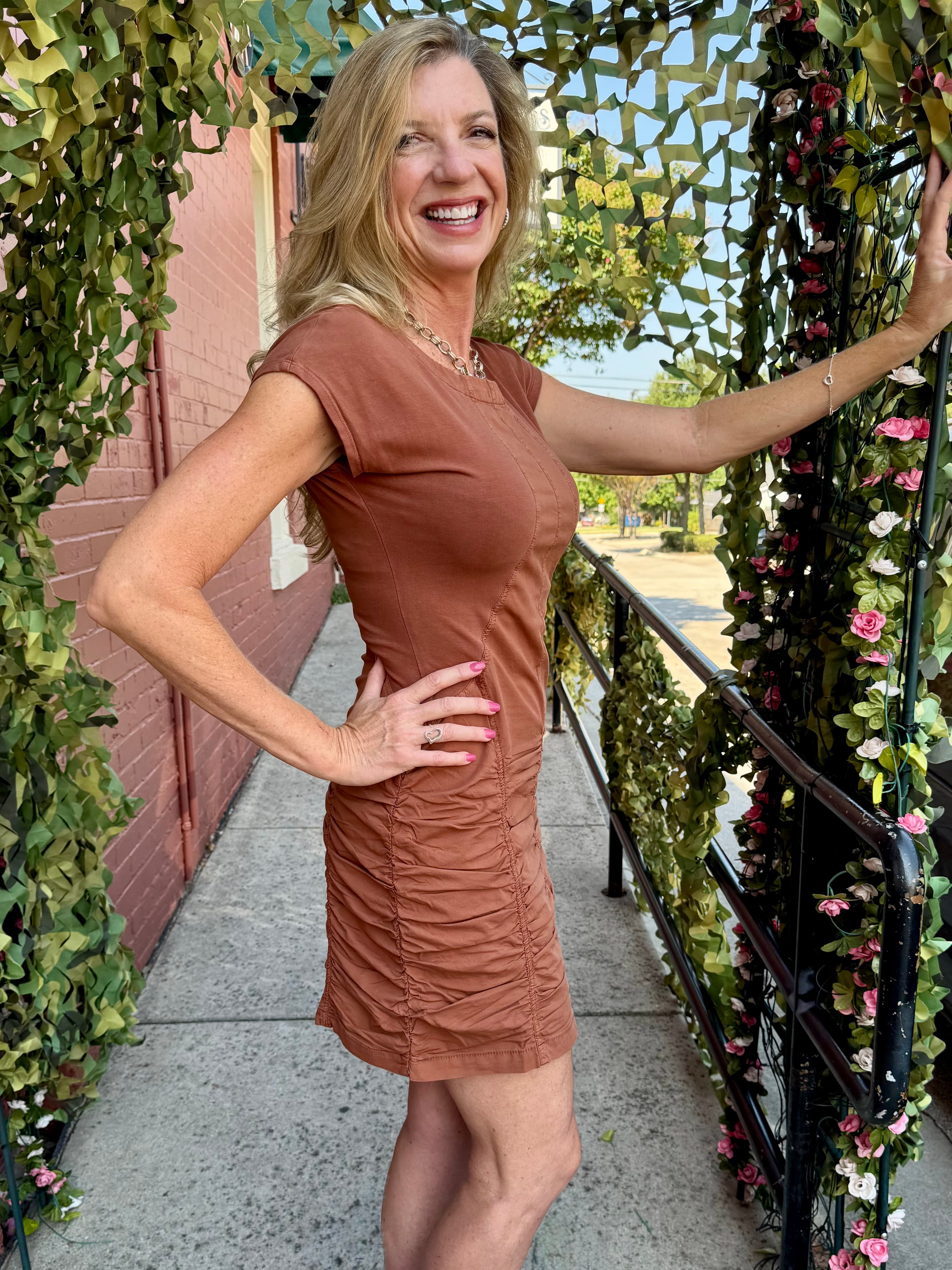 Aviana Dress in artisan pigment at ooh la la! in Grapevine TX 76051