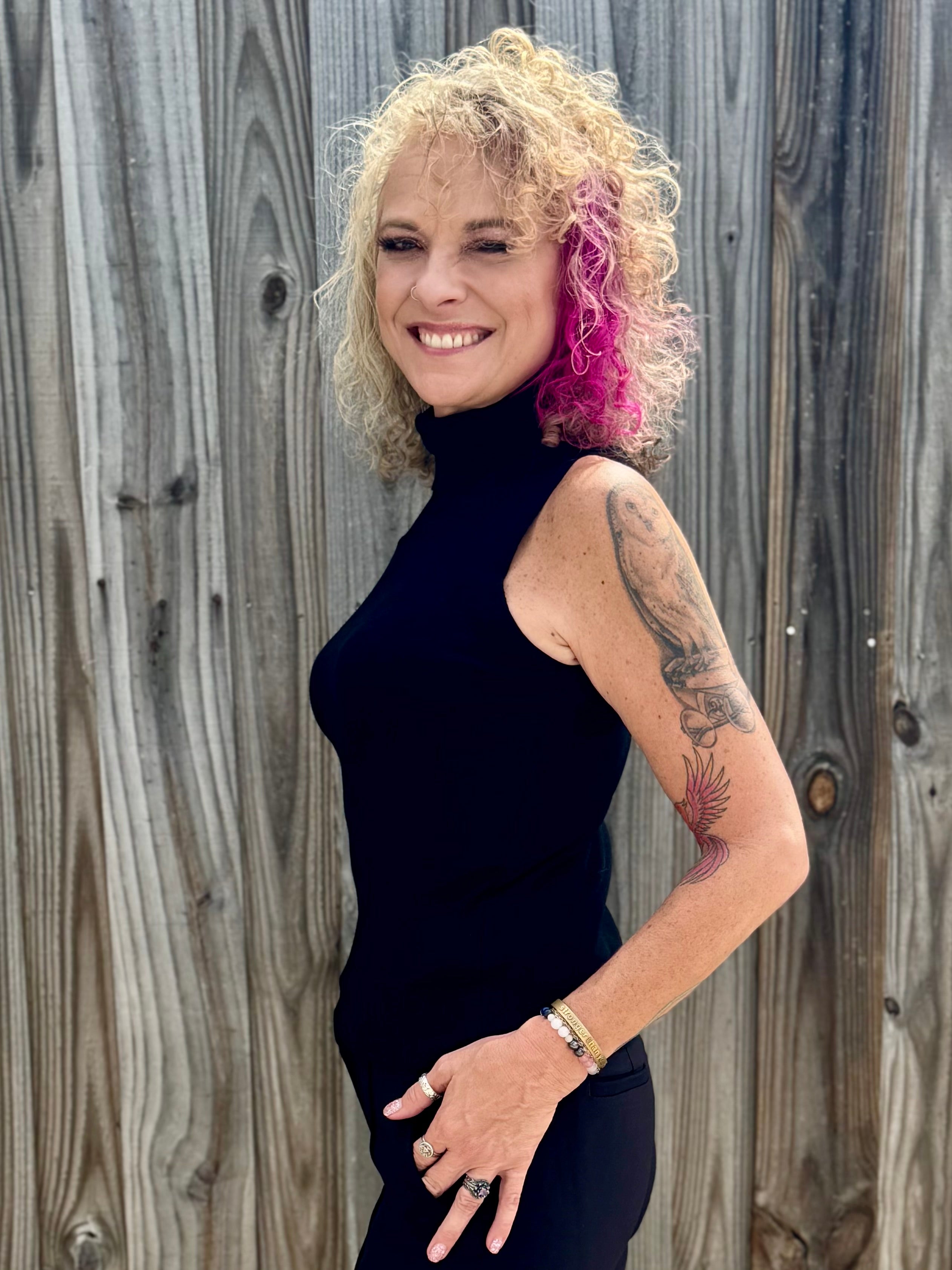 Molly Bracken Turtleneck Sleeveless Sweater in black at ooh la la! in Grapevine TX 76051