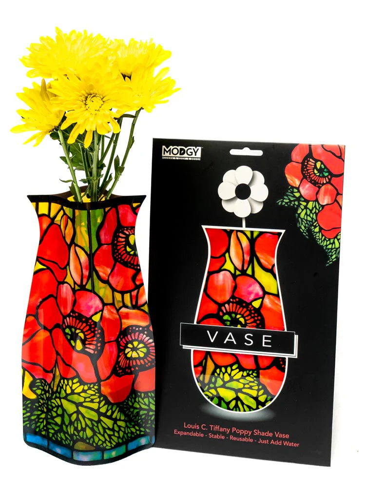 Modgy Vase - Tiffany Poppies at ooh la la! in Grapevine TX 76051
