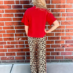 Bold Leopard with Red Racing Side Stripe Pant at ooh la la! in Grapevine TX 76051