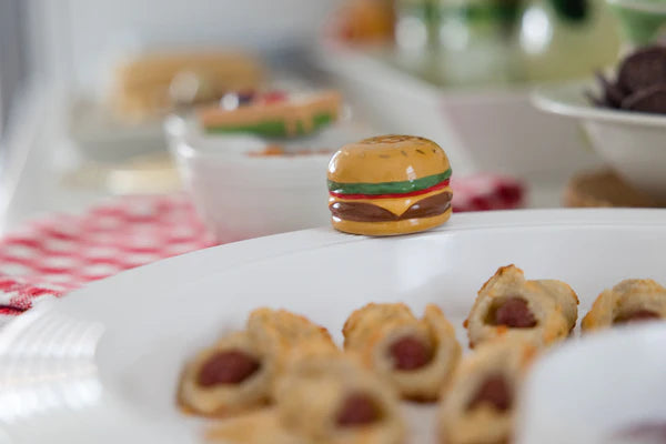 Nora Fleming Mini: For the Bun of it - Hamburger at ooh la la! in Grapevine TX 76051