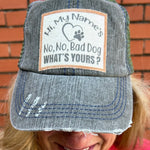 “Hi My Name’s No No Bad Dog WHAT’S YOURS?” ball cap at ooh la la! in Grapevine TX 76051