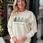 Merry Light Bright Trees Sweatshirt at ooh la la! in Grapevine TX 76051