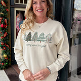 Merry Light Bright Trees Sweatshirt at ooh la la! in Grapevine TX 76051