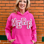 Simply Southern Merry Applique Hooded Sweatshirt at ooh la la! in Grapevine TX 76051