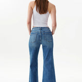 Mid Rise Wide Leg Jean with Dark Seam Detail at ooh la la! in Grapevine TX 76051
