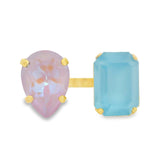 TOVA Janel Ring in Fairy Dust - Aquamarine Matt