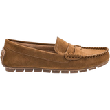 Corky's Penny for Your Thoughts Moccasin Loafer - Camel Faux Suede at ooh la la! in Grapevine TX 76051