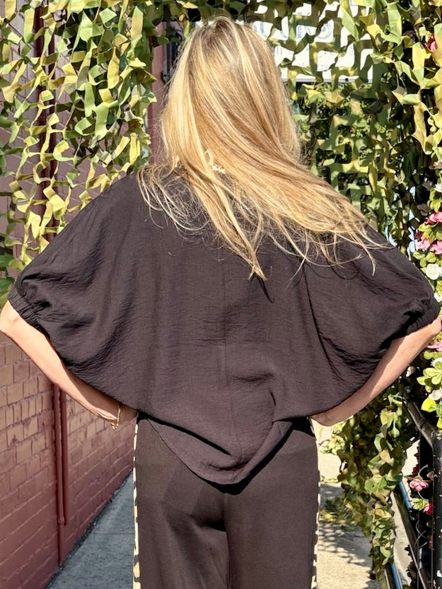 Leopard Trim Dolman Top at ooh la la! in Grapevine TX 76051