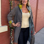 Reversible Hooded Rain Coat In multi blocks/taupe at ooh la la! in Grapevine TX 76051