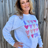 I Love You Collage Sweatshirt In grey at ooh la la! in Grapevine TX 76051