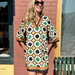 Jade by Melody Tam Split Neck Bell Sleeve Caftan Dress at ooh la la! in Grapevine TX 76051