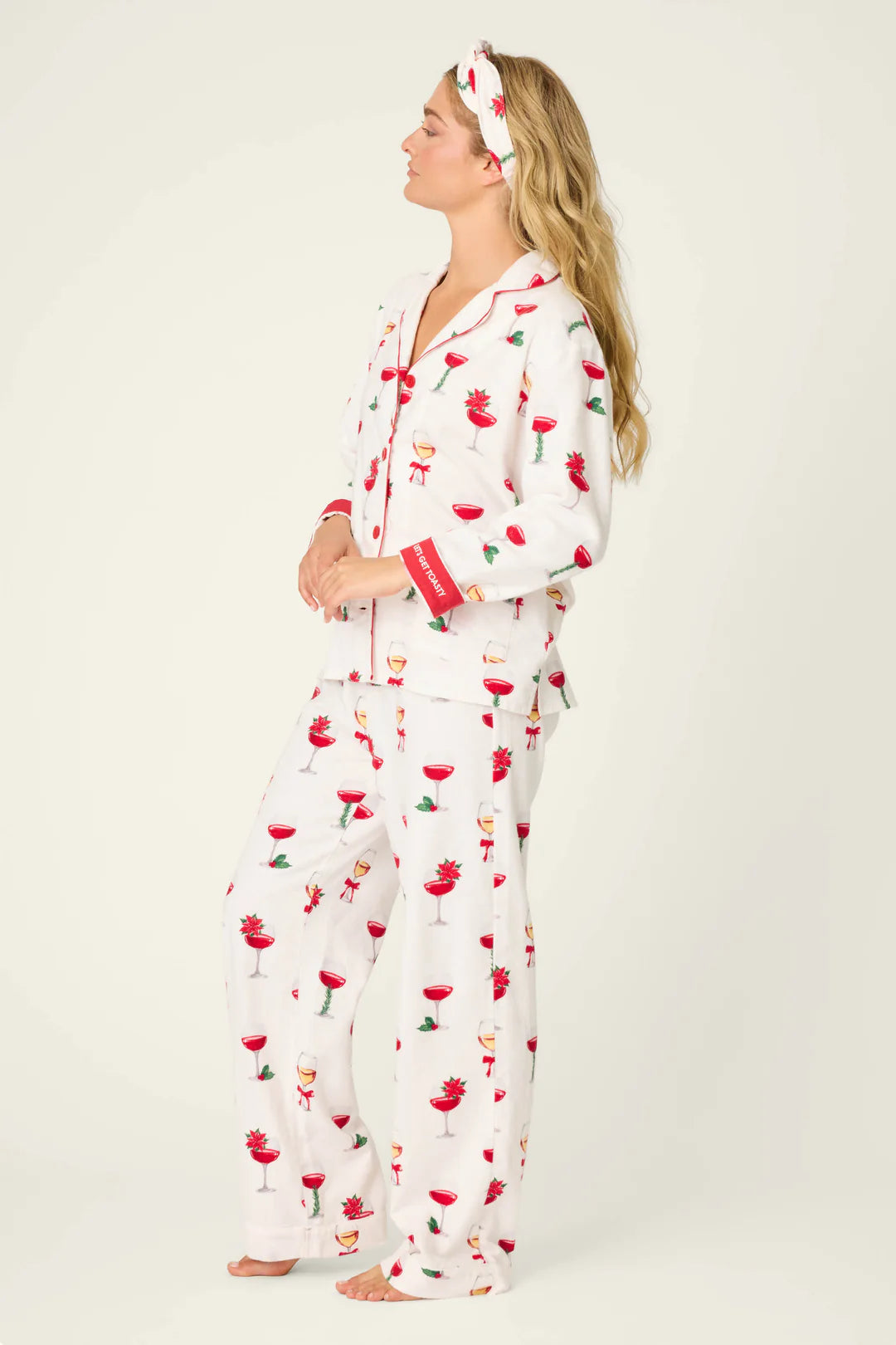 PJ Salvage Let's Get Toasty 3-Piece Print Flannel PJ Set at ooh la la! in Grapevine TX 76051