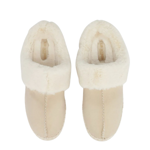 Tulip Faux Fur Trimmed Slippers in kit at ooh la la! in Grapevine TX 76051