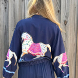 Horse Print Bomber Jacket