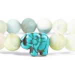 The Fahlo Expedition Bracelet - Elephant in sky stone with white charm at ooh la la! in Grapevine TX 76051