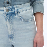 Wide Leg Daisy Lace Bottom Sparkly Jeans at ooh la la! in Grapevine TX 76051