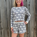 PJ Salvage Boyfriend Boxer Horse Print Short Set at ooh la la! in Grapevine TX 76051