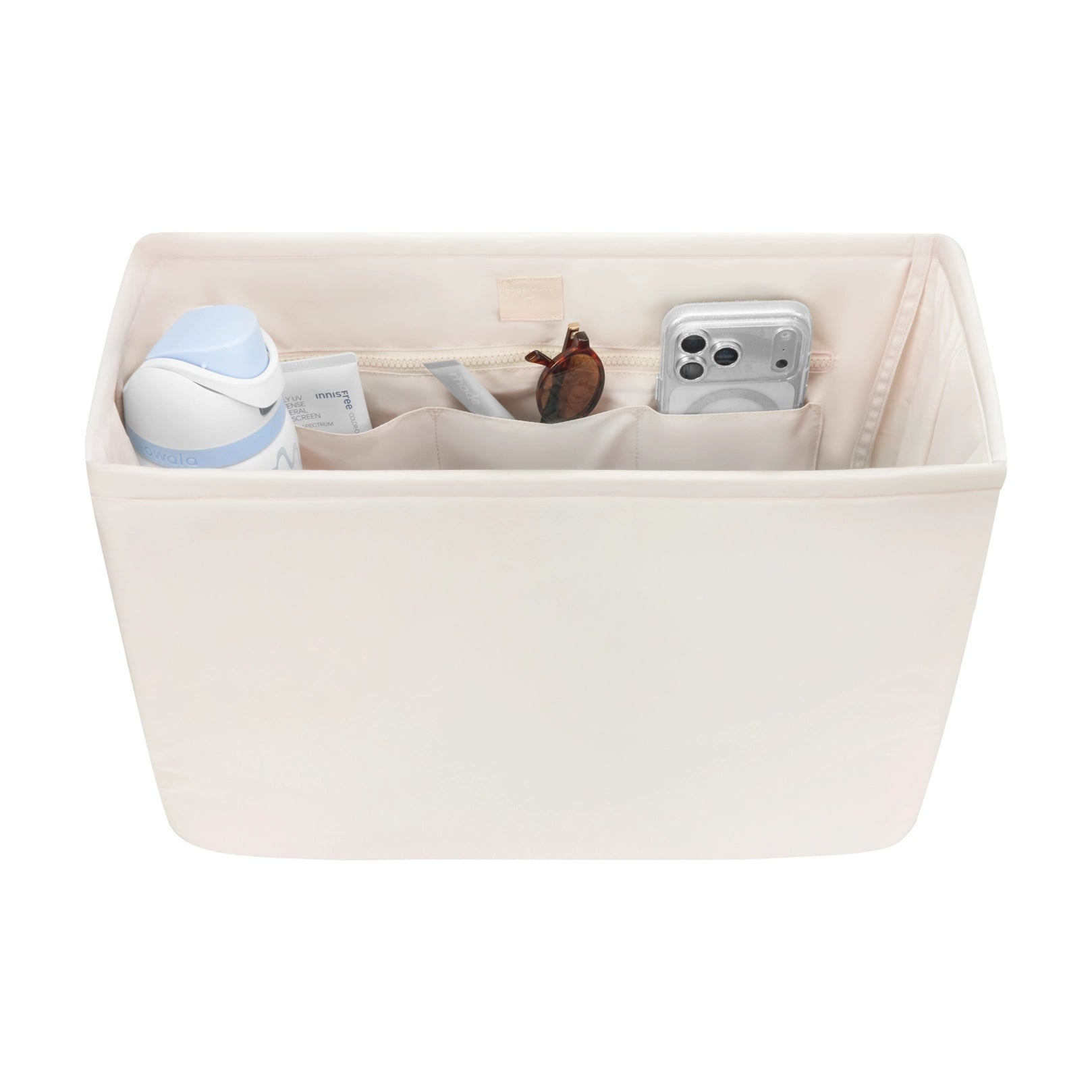 Case-Mate French Vanilla tote bag organizer insert with multiple compartments and zipper pocket at ooh la la! in Grapevine TX 76051