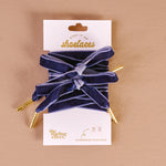 Step it Up Shoelaces in blue velvet at ooh la la! in Grapevine TX 76051