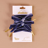 Step it Up Shoelaces in blue velvet at ooh la la! in Grapevine TX 76051