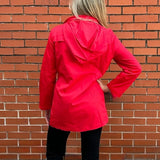 Casual Short Raincoat in red at ooh la la! in Grapevine TX 76051