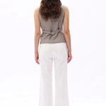 Art Deco jeans, embroidered straight leg jeans, mid rise white jeans, vintage style denim, women's designer jeans, luxury cotton denim, white embroidered trousers. at ooh la la! in Grapevine TX 76051