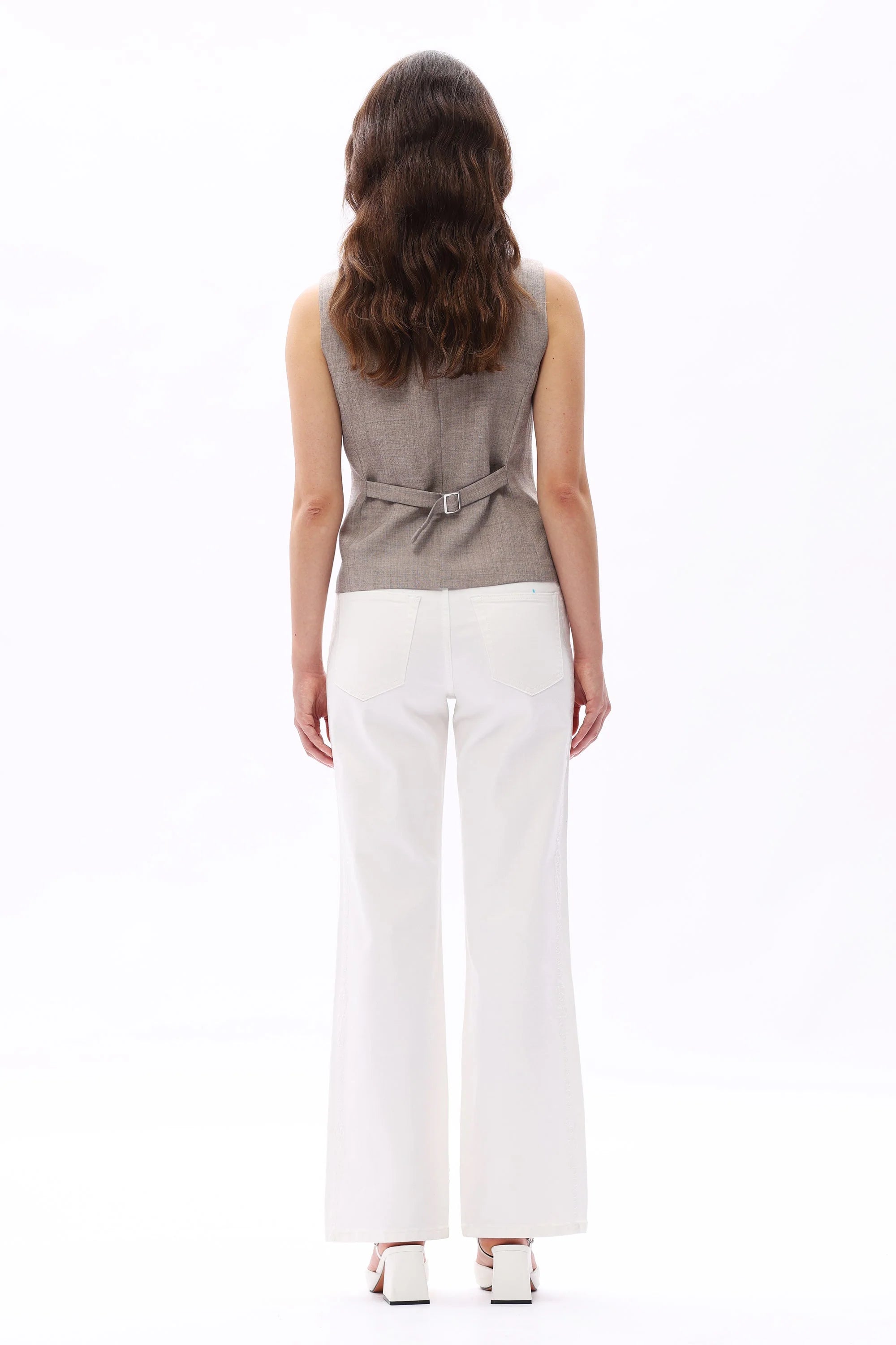Art Deco jeans, embroidered straight leg jeans, mid rise white jeans, vintage style denim, women's designer jeans, luxury cotton denim, white embroidered trousers. at ooh la la! in Grapevine TX 76051