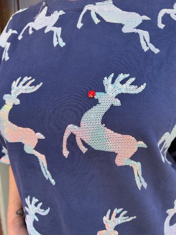 Queen of Sparkles Reindeer Sweatshirt