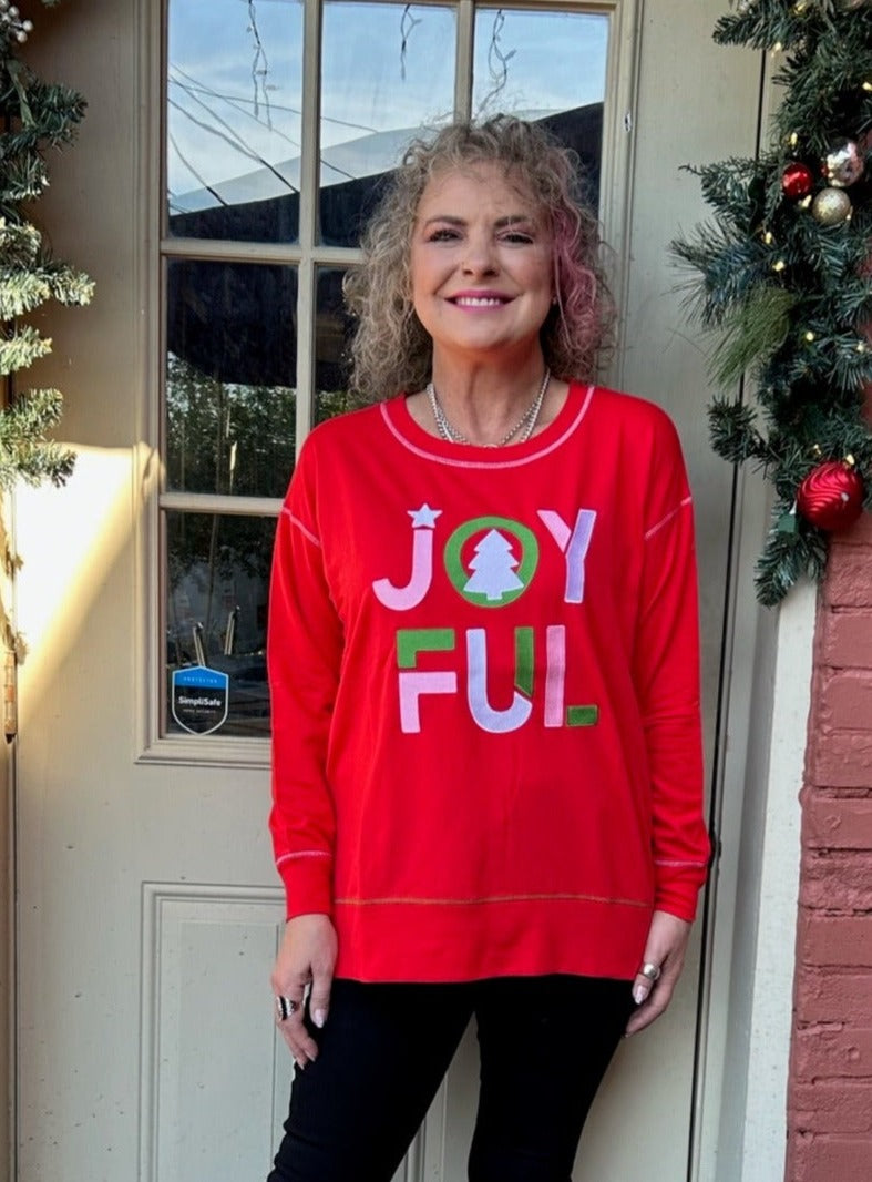 Jadelynn Brooke Joyful Sweatshirt at ooh la la! in Grapevine TX 76051