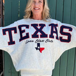 Texas Appliqued Oversized Dolman Sweatshirt at ooh la la! in Grapevine TX 76051