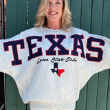 Texas Appliqued Oversized Dolman Sweatshirt at ooh la la! in Grapevine TX 76051