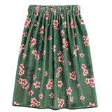 Plush Printed Spa Wrap - Green Cherry Blossoms