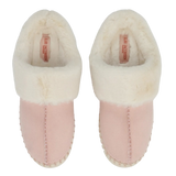 Tulip Faux Fur Trimmed Slippers in adobe rose at ooh la la! in Grapevine TX 76051