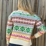 Urania Patterned Half Zip Pullover Sweater