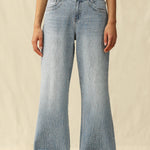 rhinestone jeans, wide leg denim, sparkly party pants, mid-rise embellished jeans, women's statement denim, light wash flare jeans, crystal encrusted jeans 
ooh la la! in Grapevine TX 76051