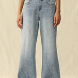 rhinestone jeans, wide leg denim, sparkly party pants, mid-rise embellished jeans, women's statement denim, light wash flare jeans, crystal encrusted jeans 
ooh la la! in Grapevine TX 76051