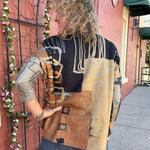 Knit V-neck Tunic in Camel/Grey melange at ooh la la! in Grapevine TX 76051