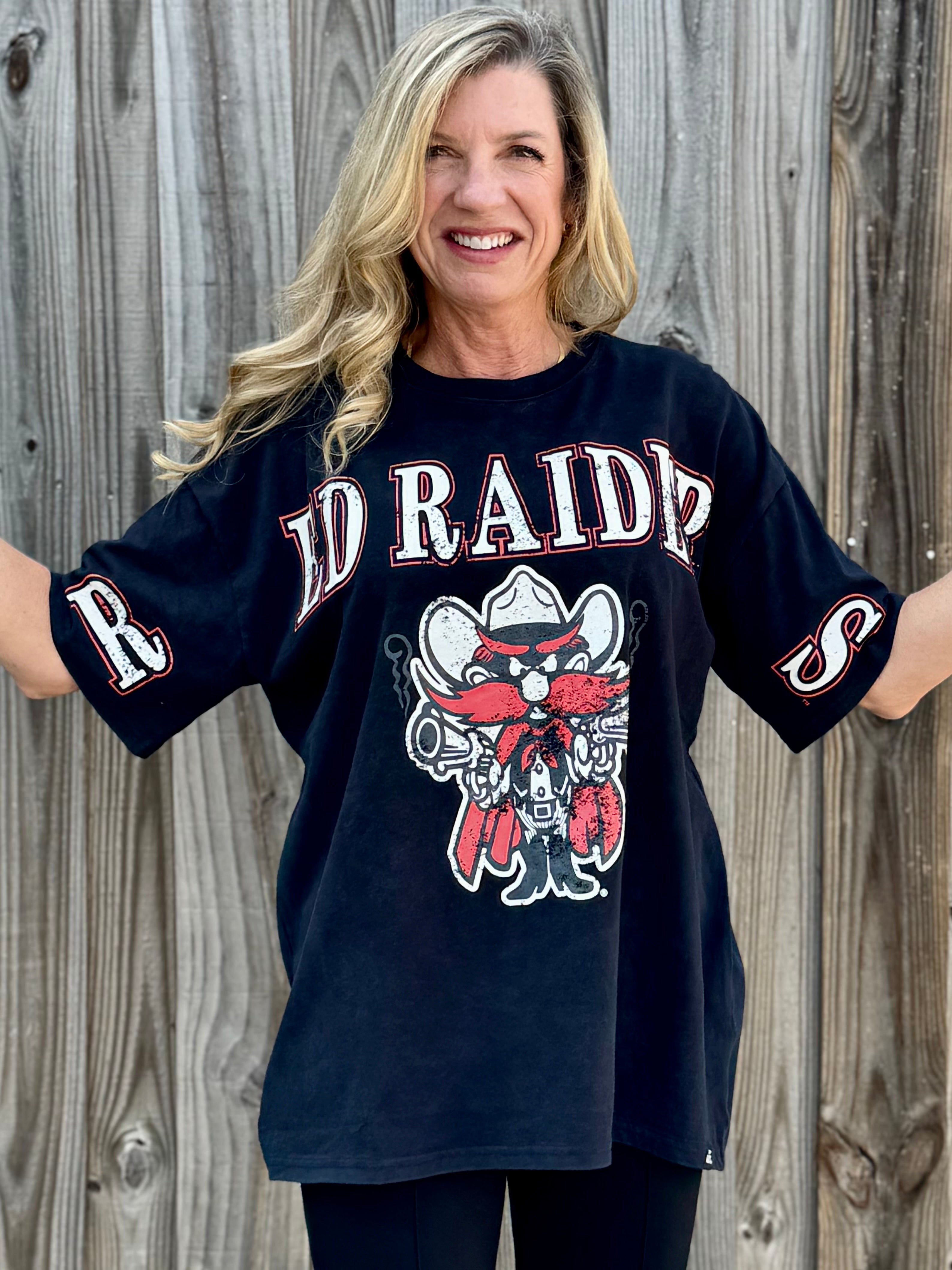 Texas Tech Southern Split Oversized Tee at ooh la la! in Grapevine TX 76051