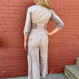 XCVI Wearables Wexel Jacket and Faulkner Crop Pant in Foxglove Pigment at ooh la la! in Grapevine TX 76051