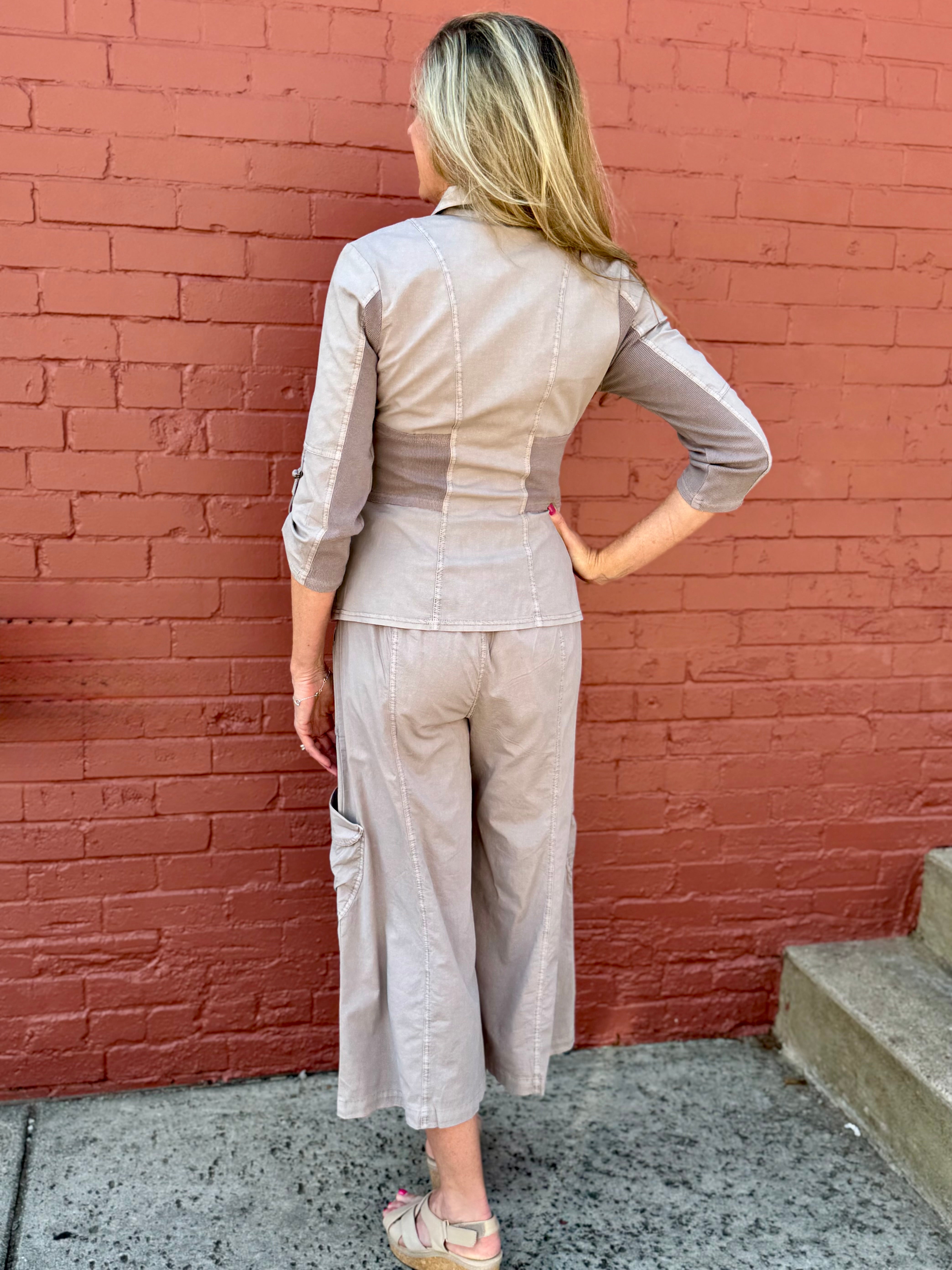 XCVI Wearables Wexel Jacket and Faulkner Crop Pant in Foxglove Pigment at ooh la la! in Grapevine TX 76051